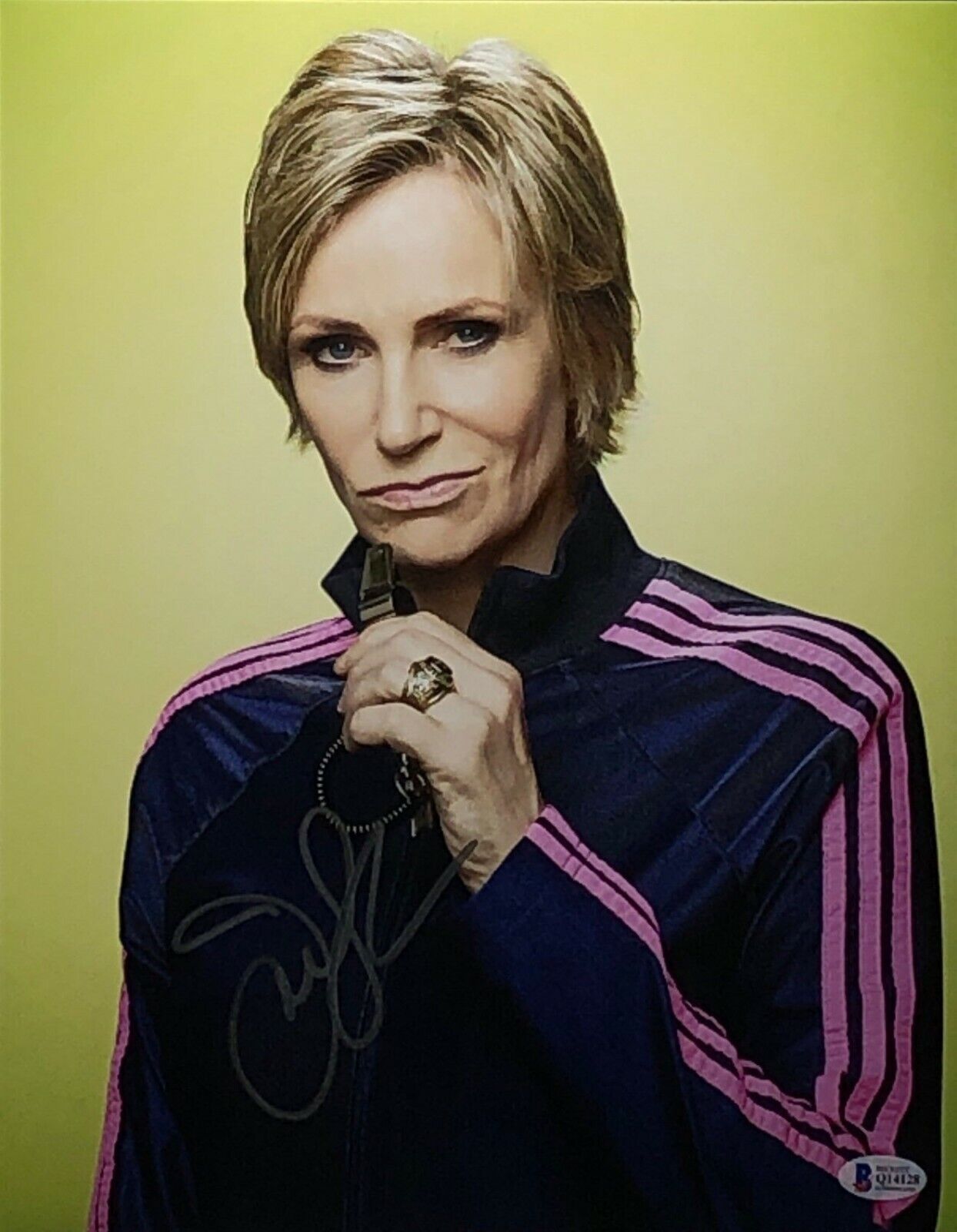 Jane Lynch Signed 11x14 Photo Poster painting *The Tonight Show *Comedian Beckett BAS Q14128