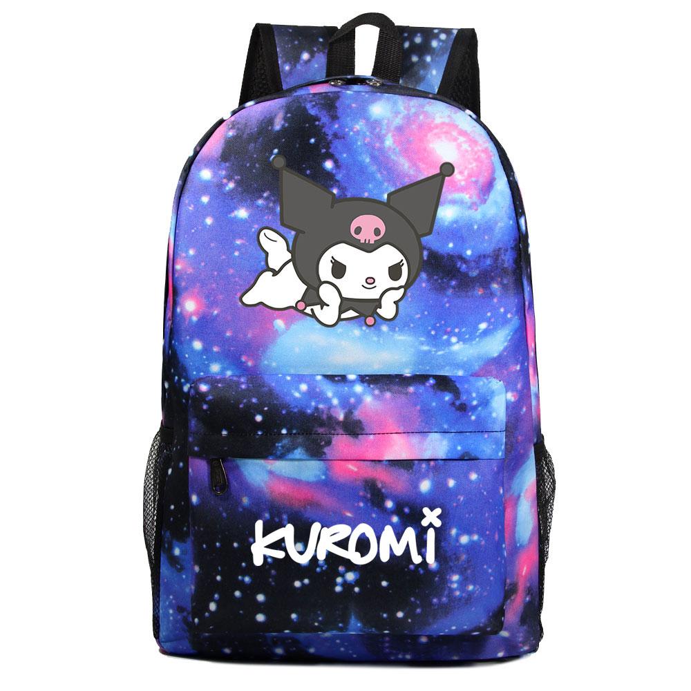 Mayoulove Kuromi Backpack Lightweight Design for School and Outdoor Activities-Mayoulove