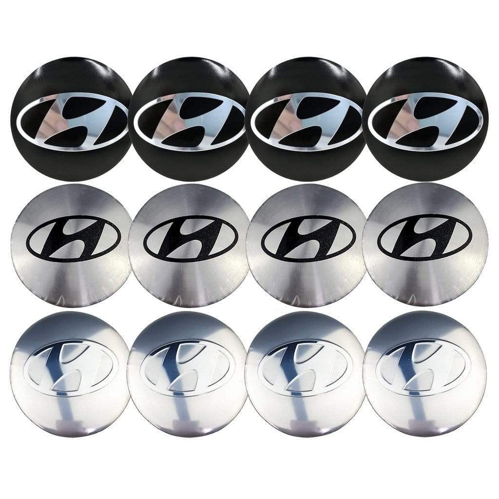 4PCS 56mm Hyundai Logo Car Wheel Center Hub Cap Sticker Auto Tire Emblem Badge Decal voiturehub dxncar
