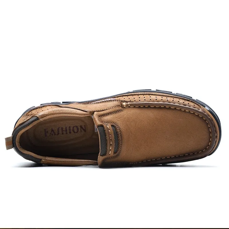 Genuine Leather Men Flats Loafers Size 38-48 Cow Leather Business Men Shoes High Quality Outdoor Men Sneakers Male Casual Shoes
