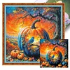Pumpkin Silhouette Crow-11CT Stamped Cross Stitch 40*40cm/15.75*15.75in tapestrymarket
