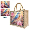 DIY Diamond Painting Linen Waterproof Handbag Shopping Storage Bag Totes Kit(with 2pcs diamond painting)