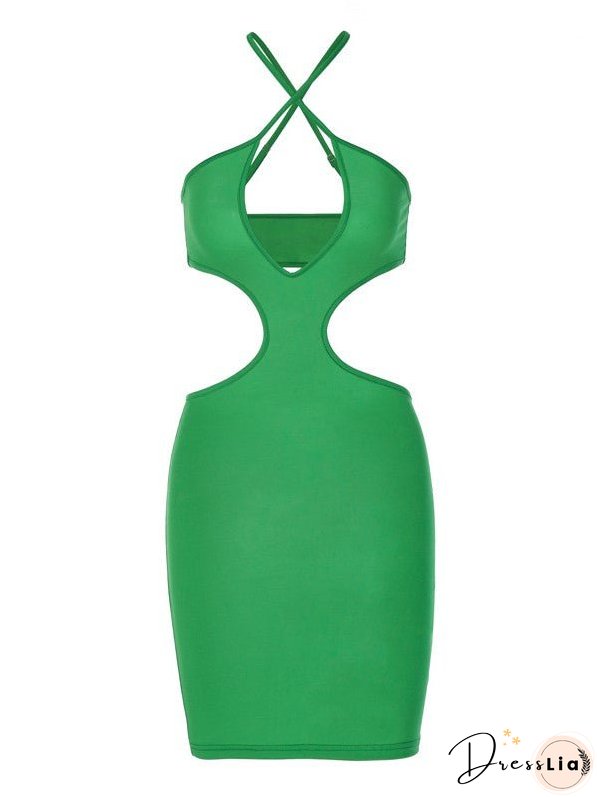 Hollow Out Slim Fit Dress
