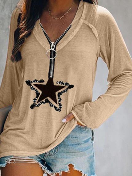 Women Half Sleeve V-neck Solid Color Dress