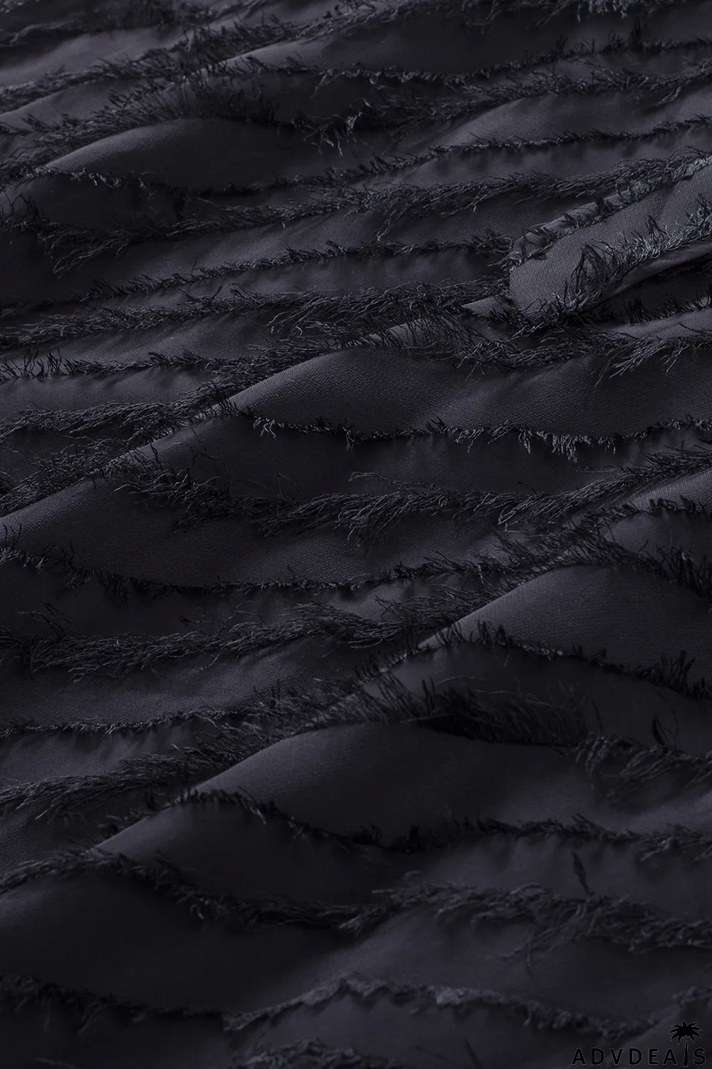 Black Textured Halter Lace-up Sleeveless Mini Dress