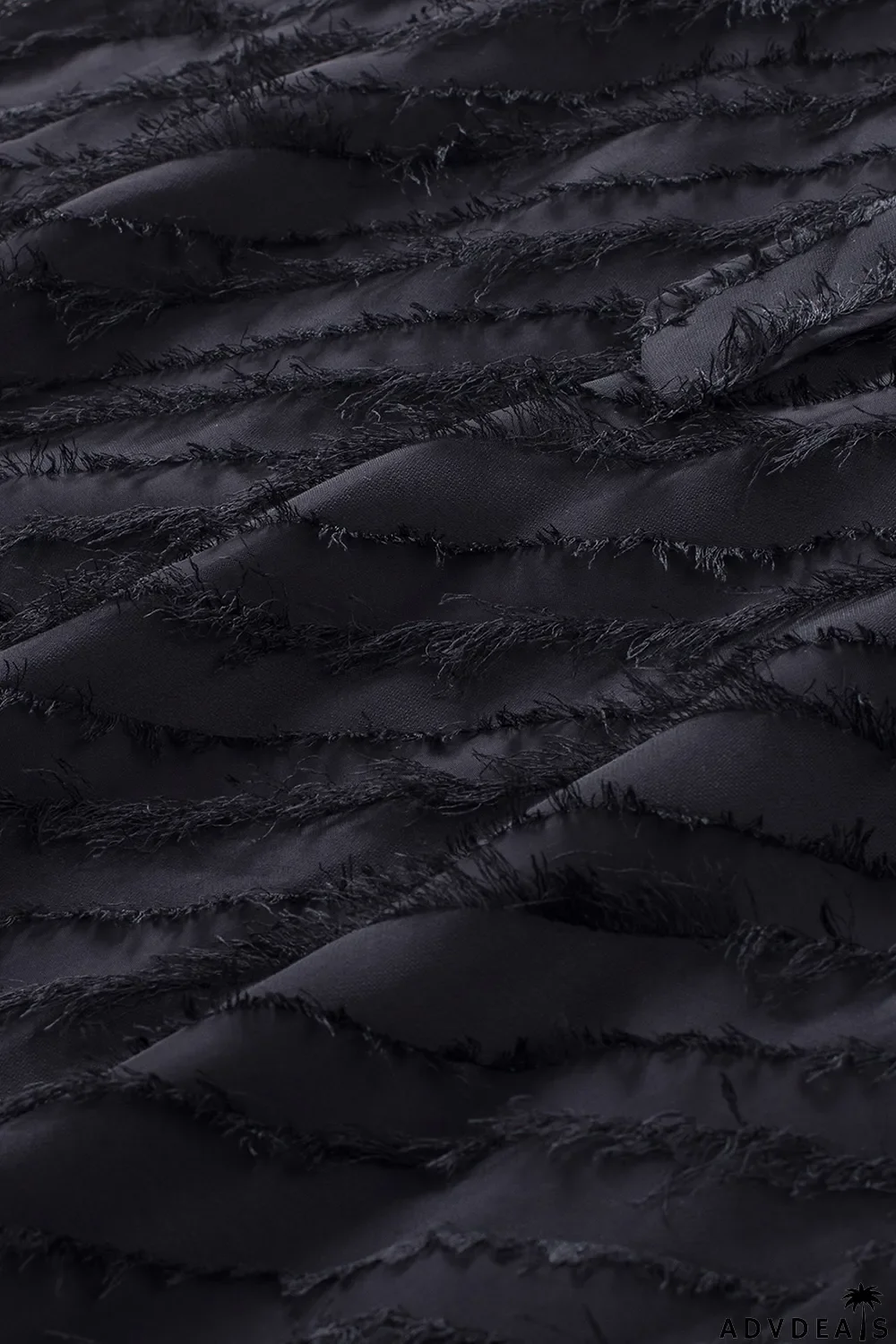 Black Textured Halter Lace-up Sleeveless Mini Dress