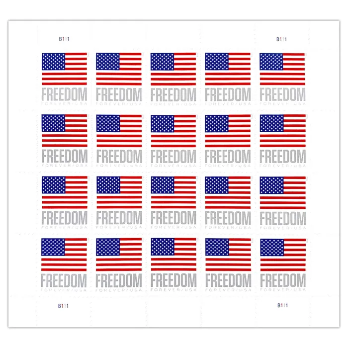 Art Craft 2022 U.S. Flags 5 Booklet Pane of 100 Forever US Stamps
