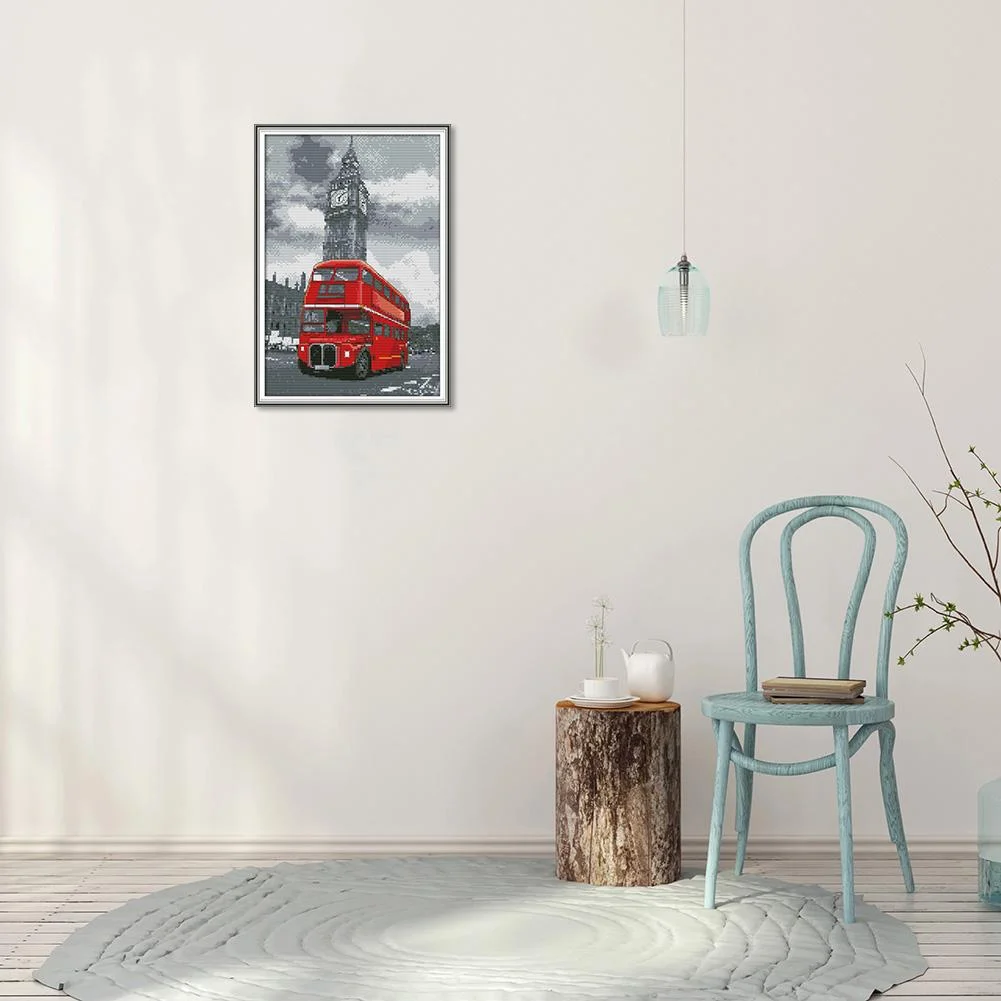Cross Stitch - Street Bus (38*28cm)