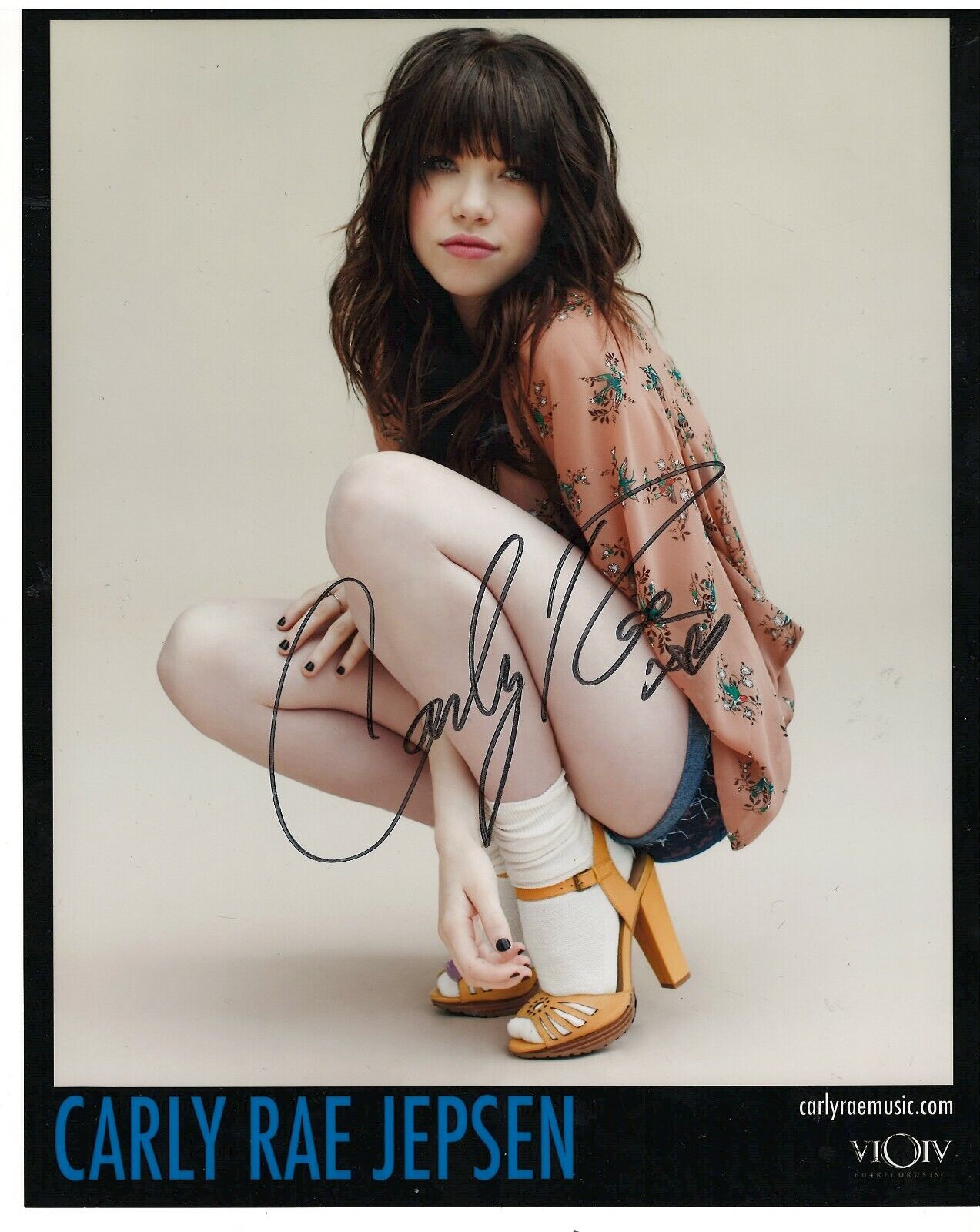 CARLY RAE JEPSEN CALL ME MAYBE RARE SIGNED Photo Poster painting