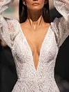 Lace Puff Sleeves Wedding Maxi Dress
