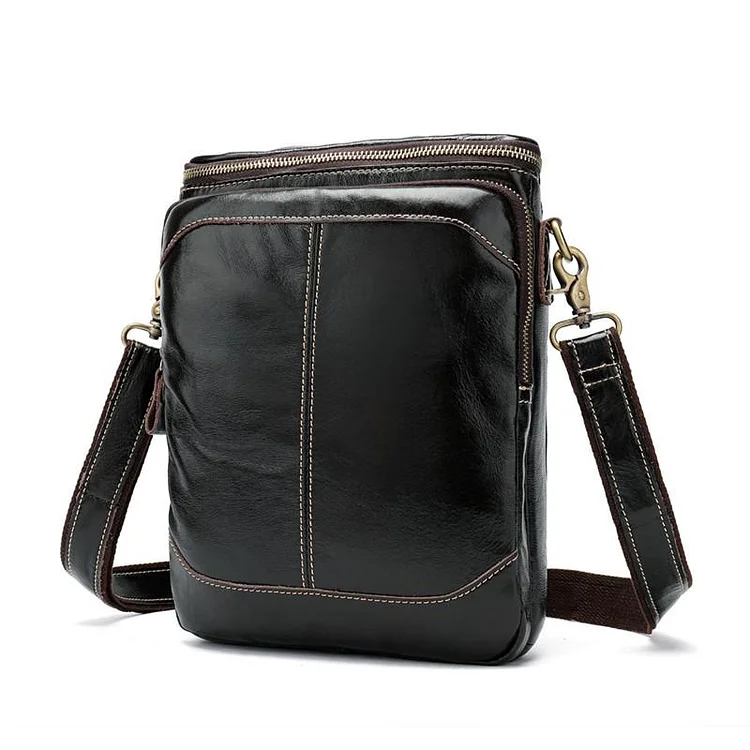 Classic Leather Casual Crossbody Bags Travel Shoulder Packs