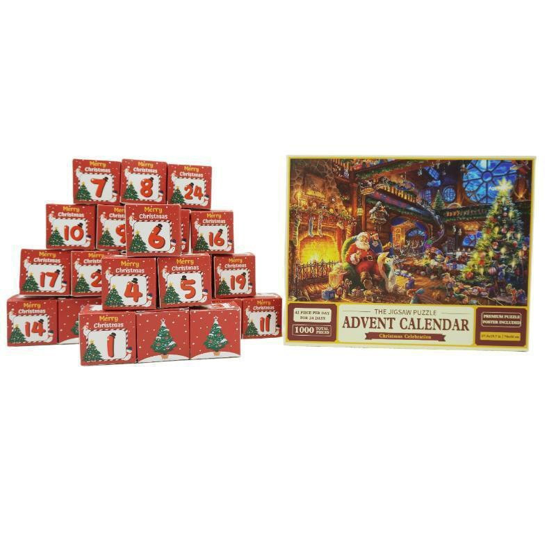 Christmas Advent Blind Box Puzzle: 1008-pc Set,  24-Compartment 