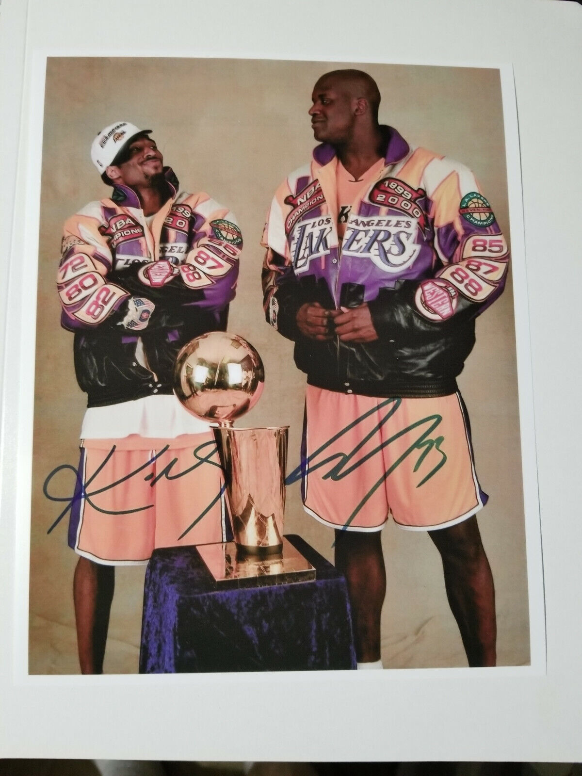 Kobe Bryant & Shaq Signed 8x10 Photo Poster painting RP -  Shipping!! NBA Lakers