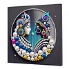 Kits DIY de peinture de perles en couple indien avec cadre pour adultes d&eacute;butants d&eacute;coration murale aux perles, arts plastiques 30x30cm