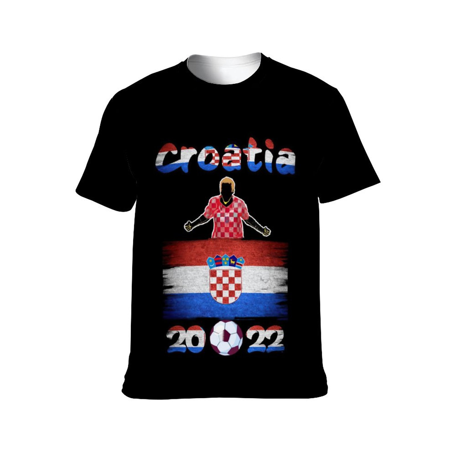 Croatia 2022 Unisex Short-Sleeve Printed Shirt