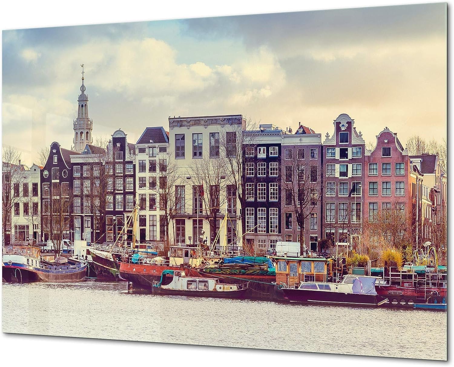 Glass Picture Toughened Wall Art - Wall Art Glass Print Picture SART02 Cities Series 60x40cm (23,6&#034; x 15,75&#034;)
