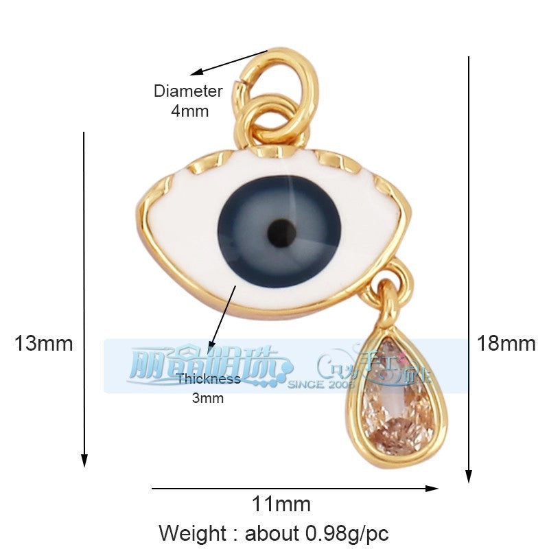 1 Piece Copper Devil’s Eye Pendant Jewelry Accessories