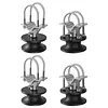 [US Local Warehouse] Pack of 4 Nylon Sliding Gate Rollers w/H-Shaped Wheel Groove Mini Nylon Track Wheel Roller Cantilevered Rail Fence Kit Sliding Hardware Kit for 4in Square Post 2in Fence Frame