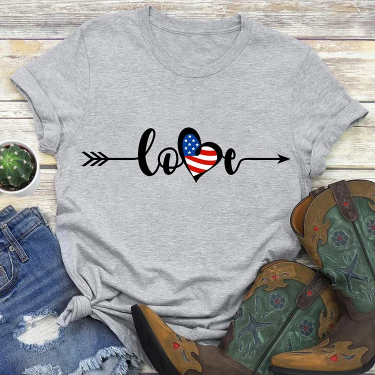 love independence Day T-shirt Tee - 01904-Annaletters