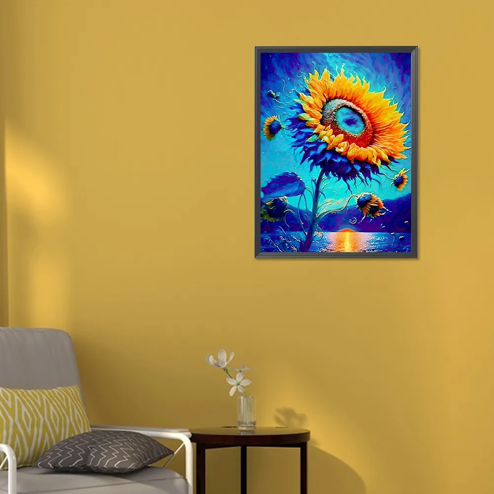 Full Round Diamond Painting 30*40cm - Swaying Sunflowers
