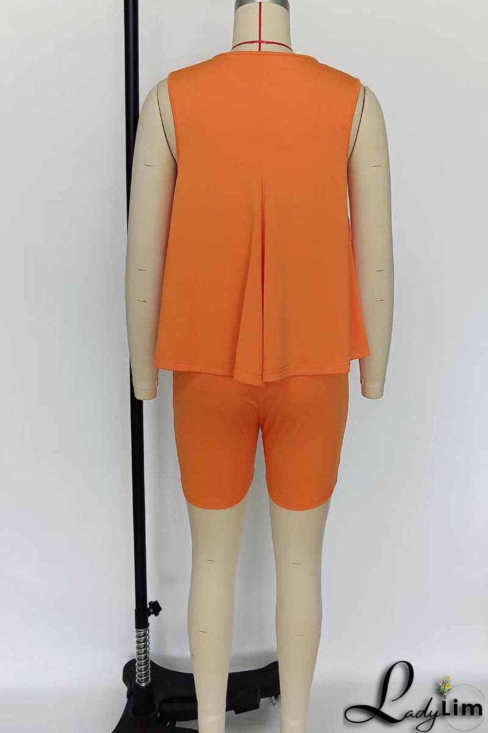 Black Casual Print Letter O Neck Sleeveless Two Pieces