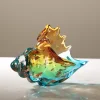 New Light Luxury Glass Creative Colorful Conch Ornament | A Masterpiece for Living Room and Entryway Wine Cabinets