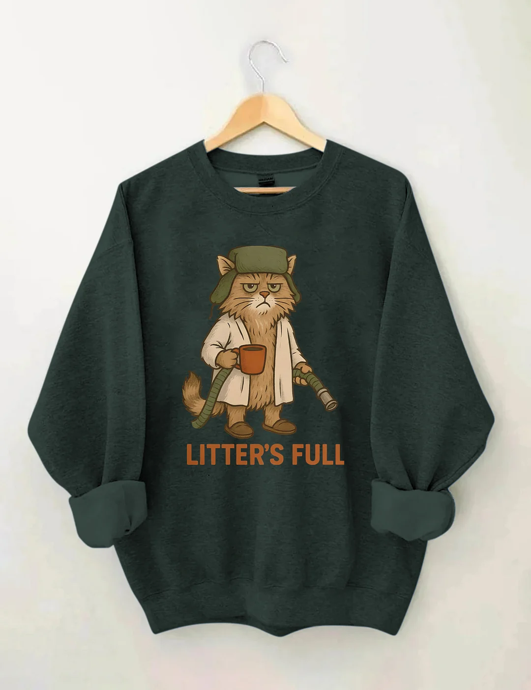 Litter's Full Christmas Vacation Cat Sweatshirt