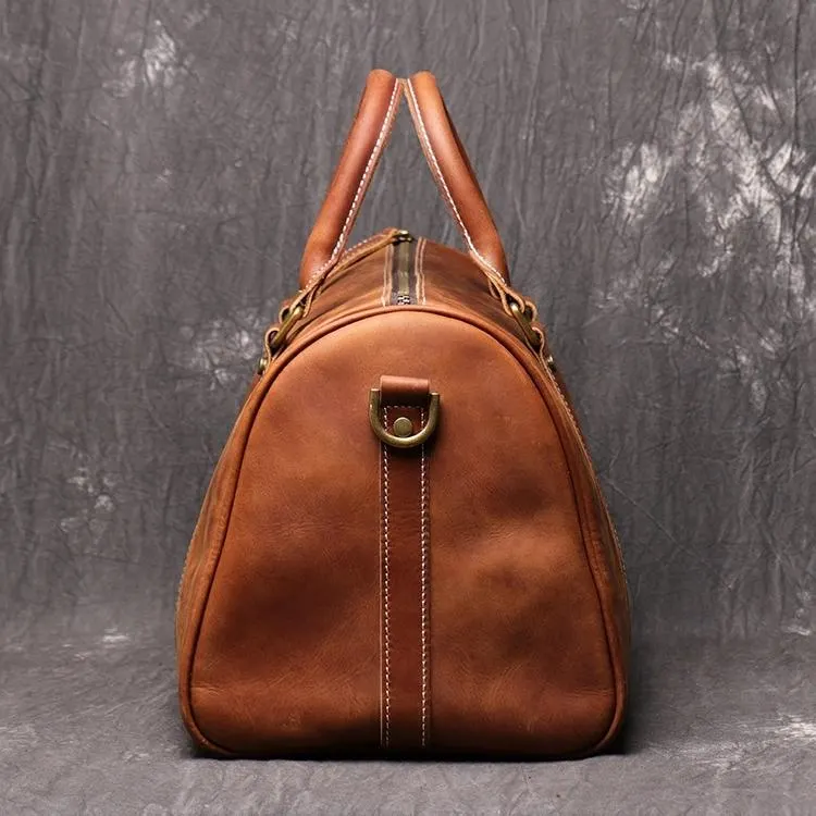 Fashion genuine leather casual crazy horse leather travel bags for weekender