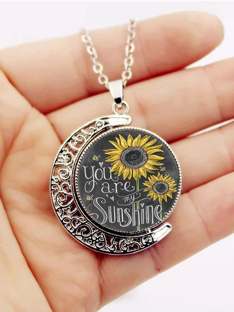 You are my sunshine rotating necklace jewelry socialshop