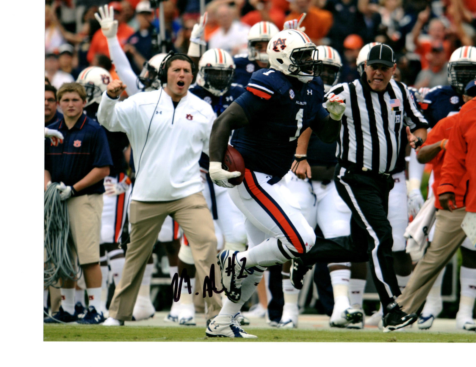 Montravius Adams Auburn Tigers hand signed autographed 8x10 football Photo Poster painting COA d