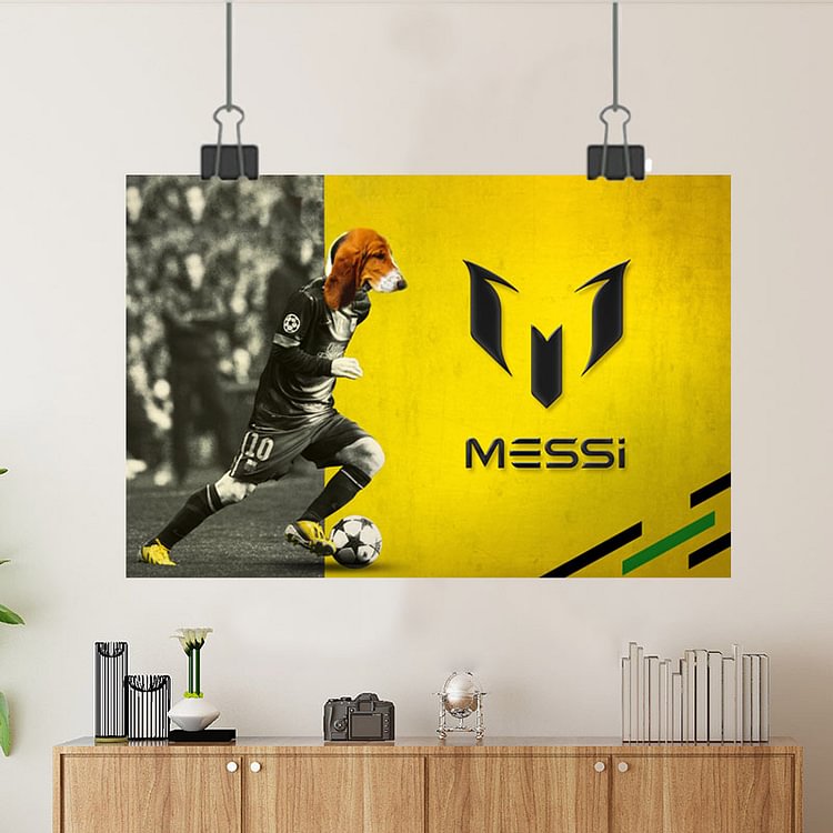 Lionel Messi football match Football star pictorial Portrait Custom Poster/Canvas/Scroll Painting/Magnetic Painting