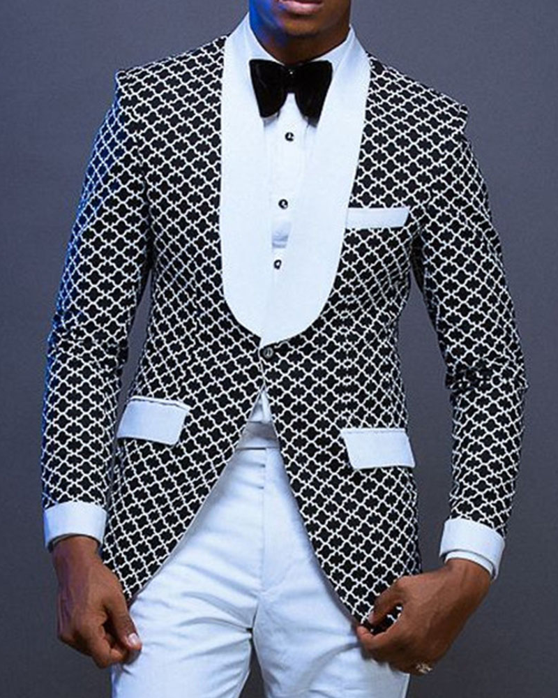 Men's Casual Creative Pattern Elegant Blazer
