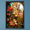 (40*60cm)Stained Glass Lily - Round AB Drill Diamond Painting