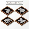 12pcs/set Unframed Pearl Painting Canvas Art Handmade Pearl Material Art Kit Living Room Decor (15x15cm)