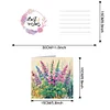 6pcs Diamond Painting Greeting Cards DIY Diamond Art Cards Crafts (Flower)