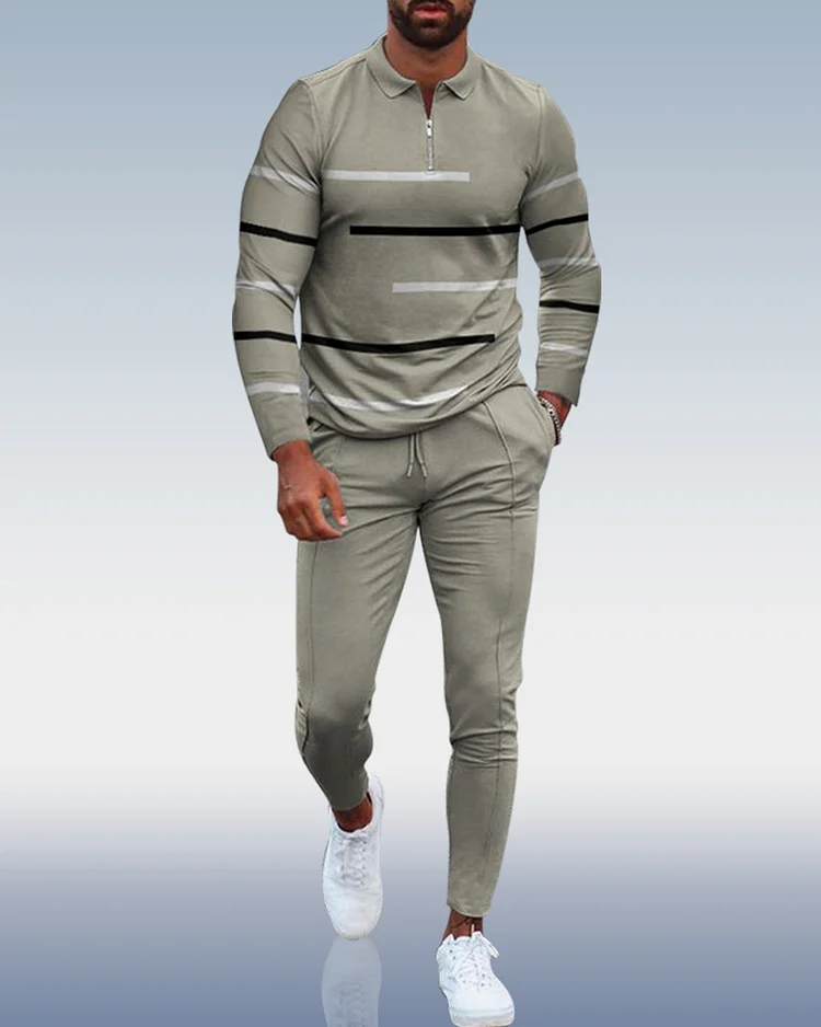 Men's Casual Personality Polo Suit 119