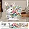 DIY Bunny Easter Egg Bouquet Acrylic Special Shaped Diamond Painting Desktop Ornament