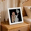Silhouette automnale sp&eacute;ciale en forme 5D bricolage partiel en diamants avec des kits d&rsquo;art de pierres pr&eacute;cieuses avec cadre peintures de diamants art