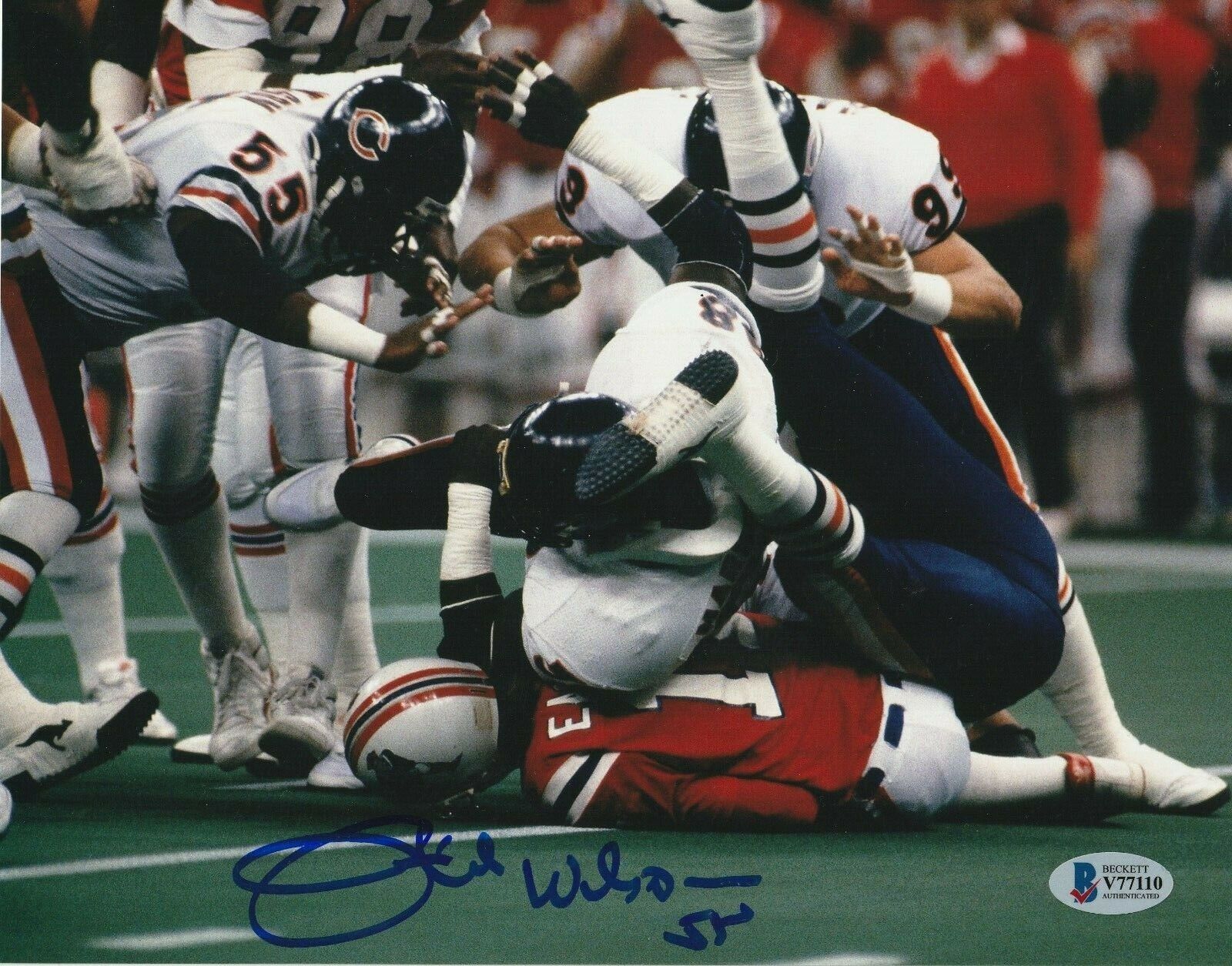 OTIS WILSON Signed Chicago BEARS 8x10 Photo Poster painting with Beckett COA