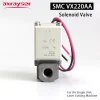 Original SMC VX220AA Solenoid Valve 24V 220V 1/4" BSP Direct 2 Way Post For Air Single Unit Fiber Laser Cutting Machine Parts