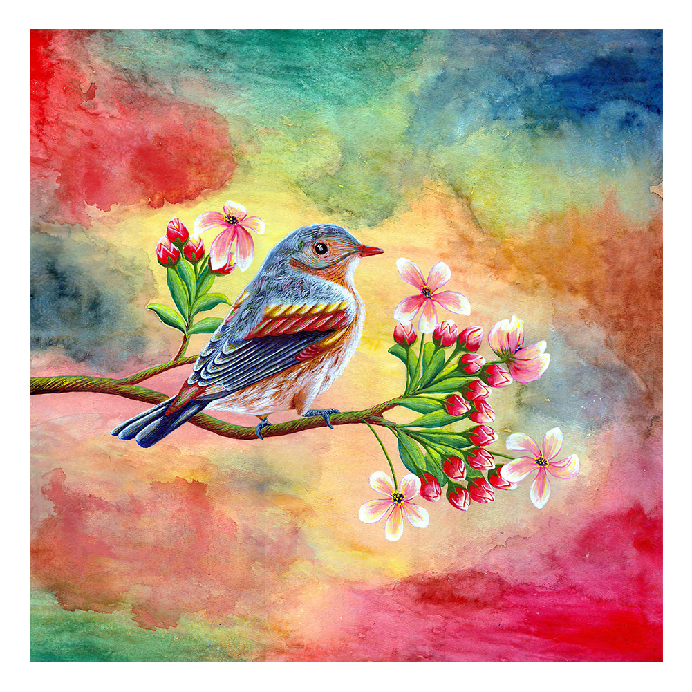 

Flowers Birds - Round Drill Diamond Painting - 30*30CM, 501 Original
