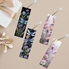 4Pcs Special Shape Flowers Dragonfly 5D DIY Diamond Painting Bookmark for Adults
