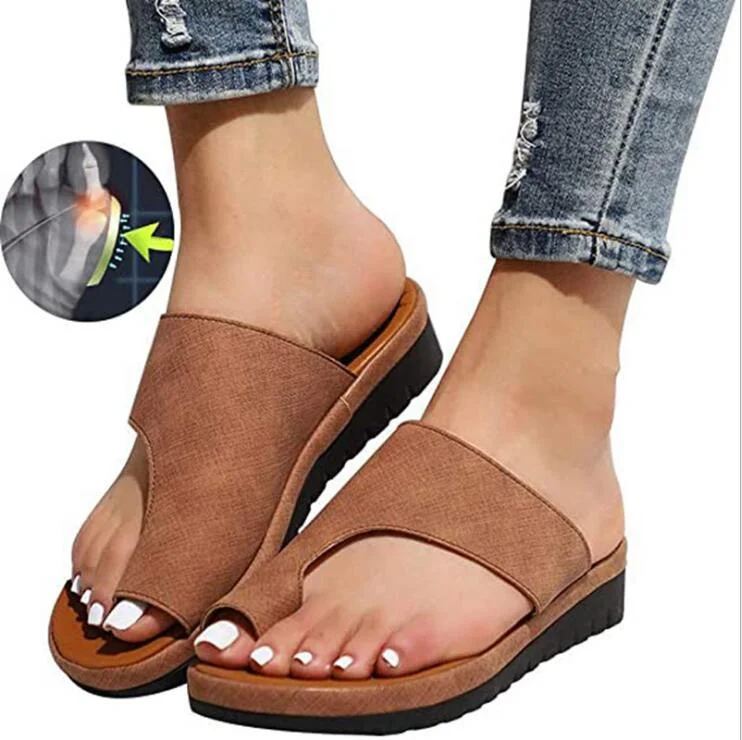 Sursell Shoes women's solid color toe sandals