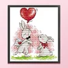Bunny - 14CT Stamped Cross Stitch 17*18cm/6.69*7.09in(Brand)