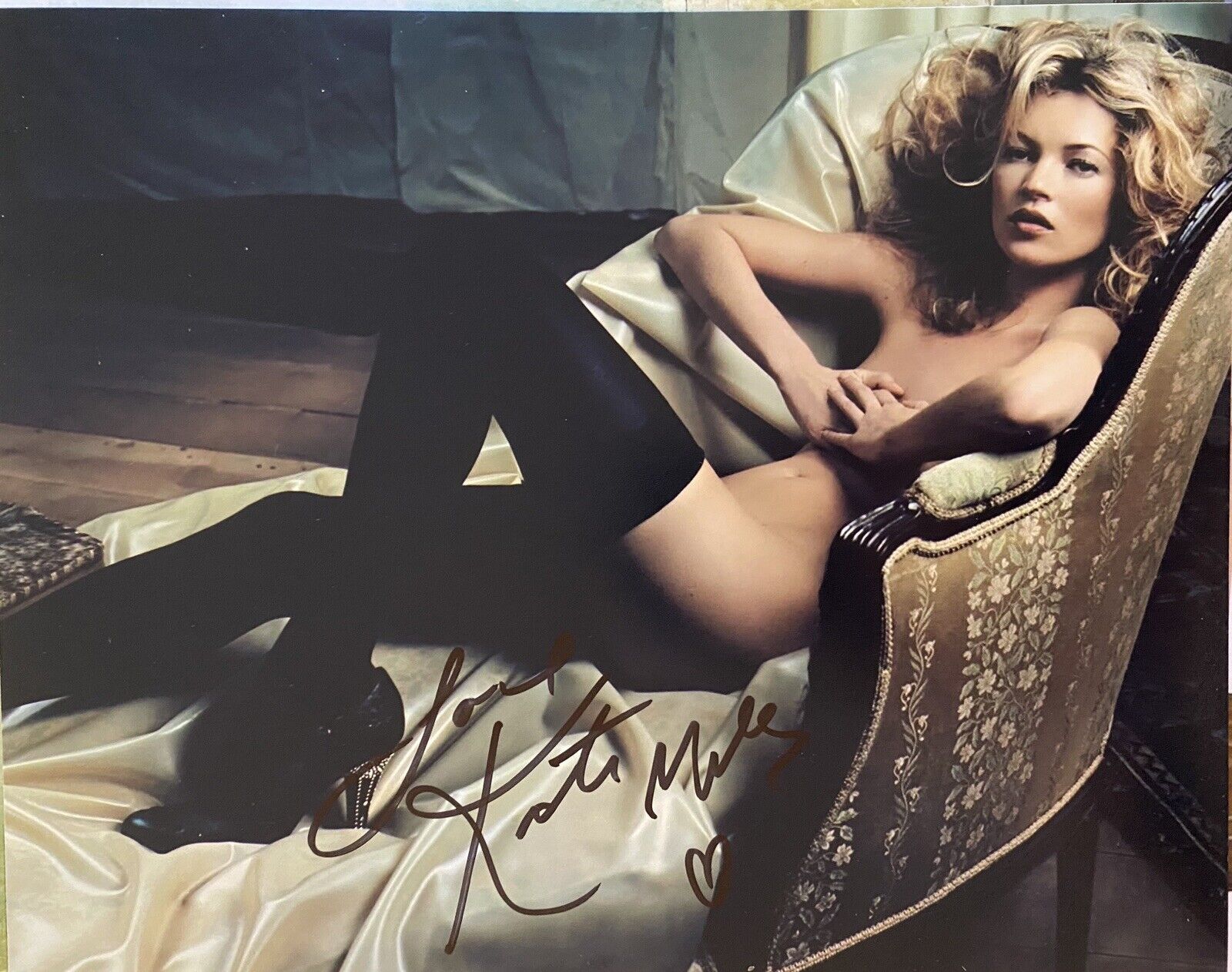 Kate Moss Signed Autographed 8x10 Color Photo Poster painting Sexy Model