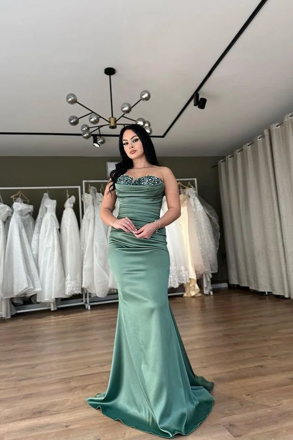 Bellasprom Sweetheart Mermaid Long Prom Dress With Sequins