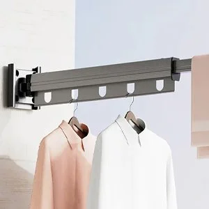 [Ready to use] Suction Cup Wall Mount Folding Clothes Drying Rack