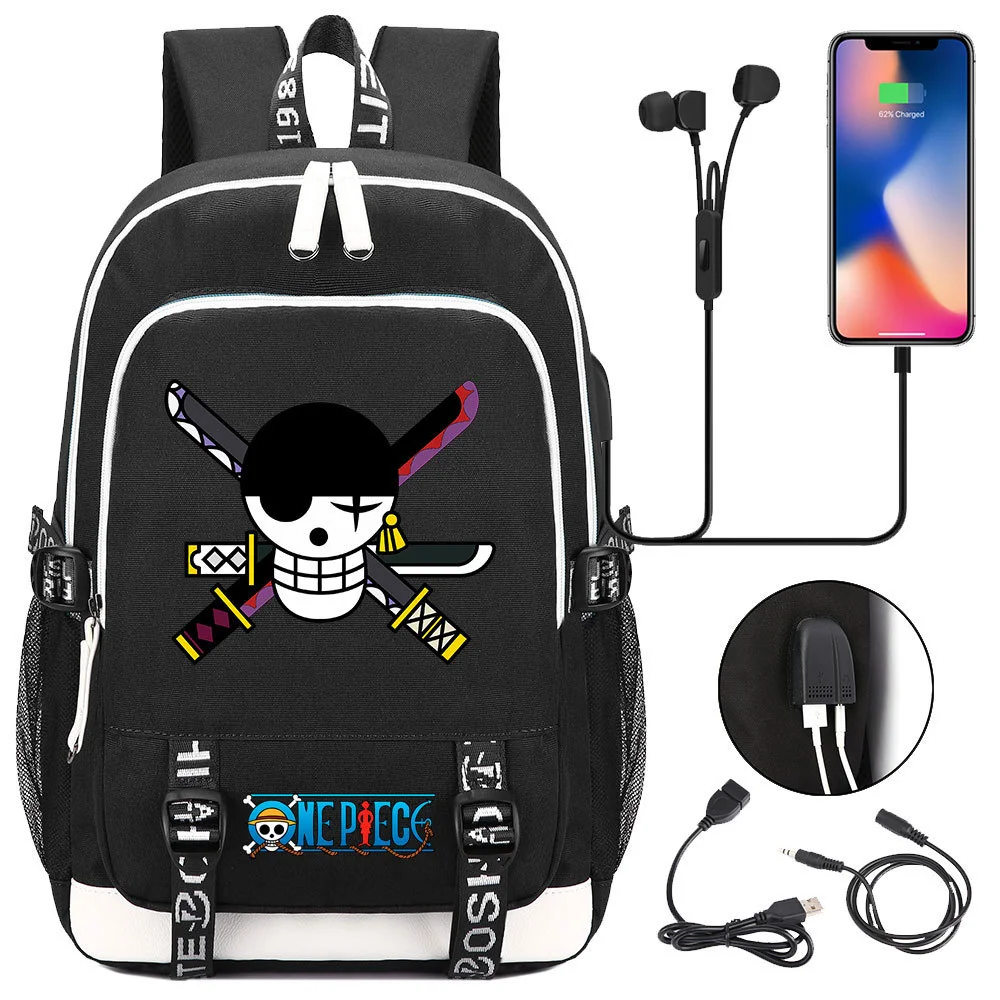 Buzzdaisy Premium One Piece Backpack with USB Charging Port and Laptop Protection - Multi-Pocket for Large Capacity Storage