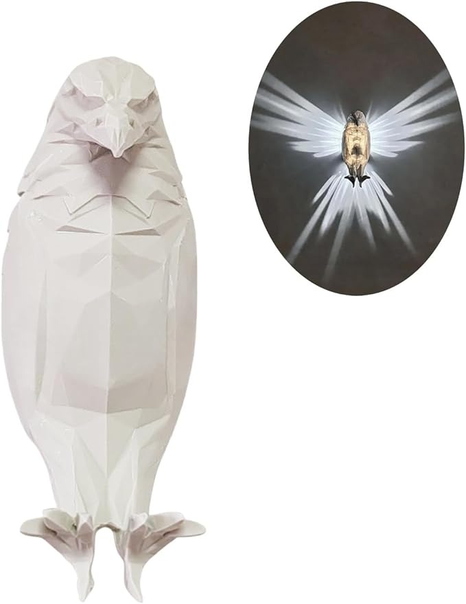 3D Eagle Wall Sconce LED Wall Lamp Resin Animal Statue - tree - Codlins
