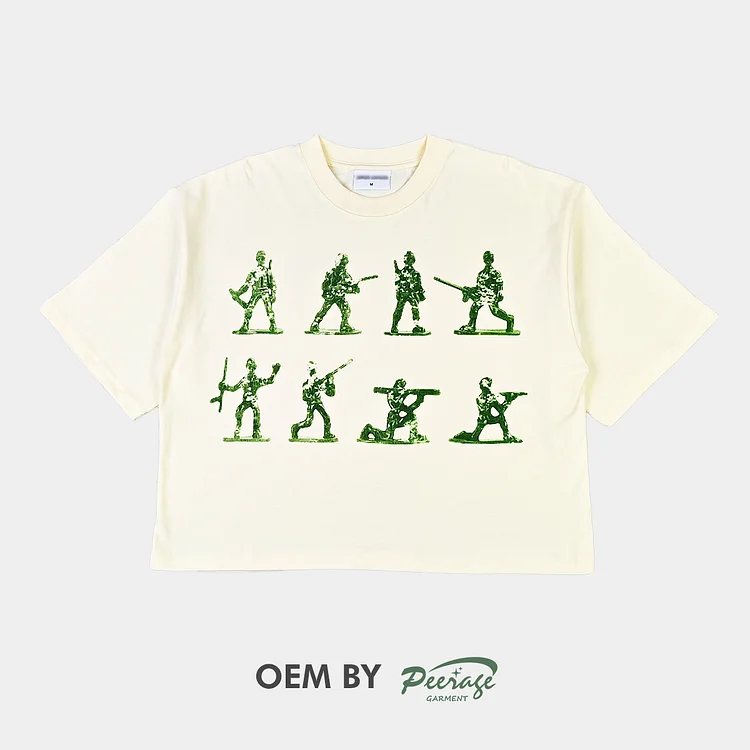 CUSTOM OVERSIZED PRINT BOXY CROP T-SHIRT